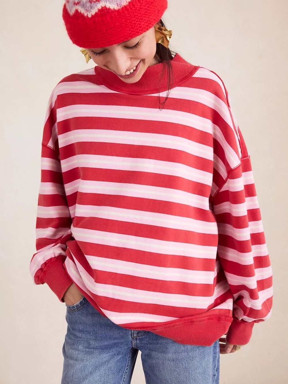 SOLD OUT STYLE! Free People Palm Springs Striped Pullover♥️
